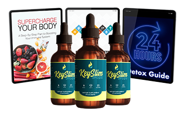 Three bottles of KeySlim Drops